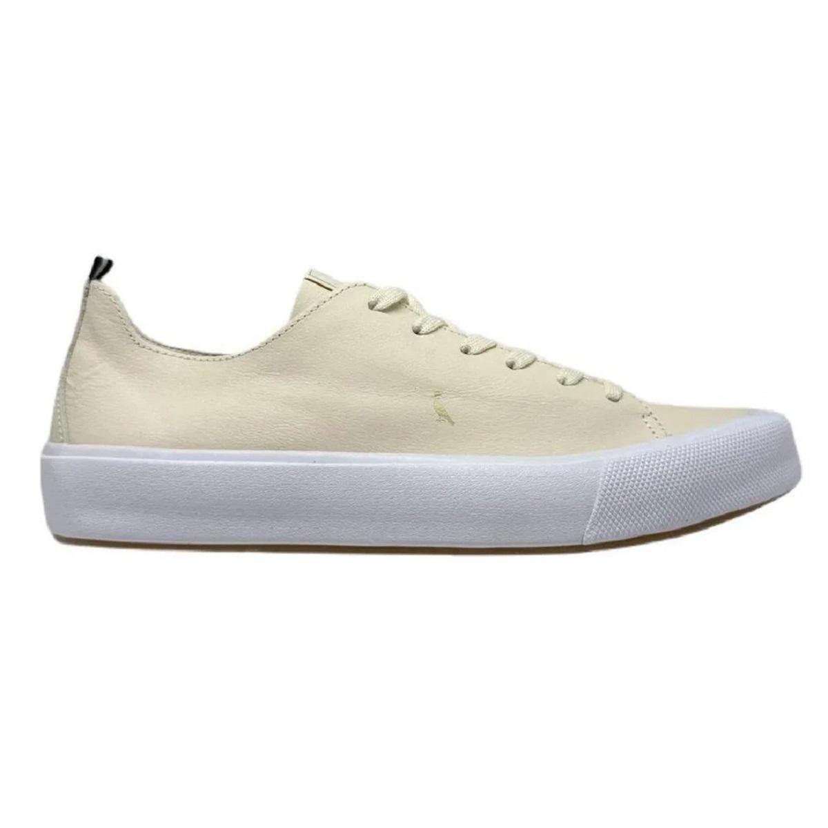 Tênis Casual Masculino Basic Leather Reserva Offwhite