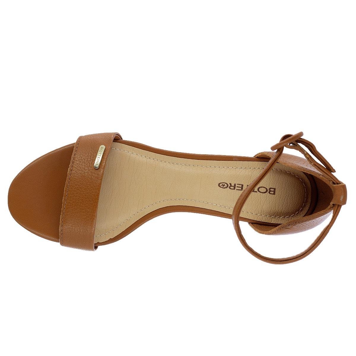 Sandália Salto Médio Feminino Bottero 372001 Camel Camel 3