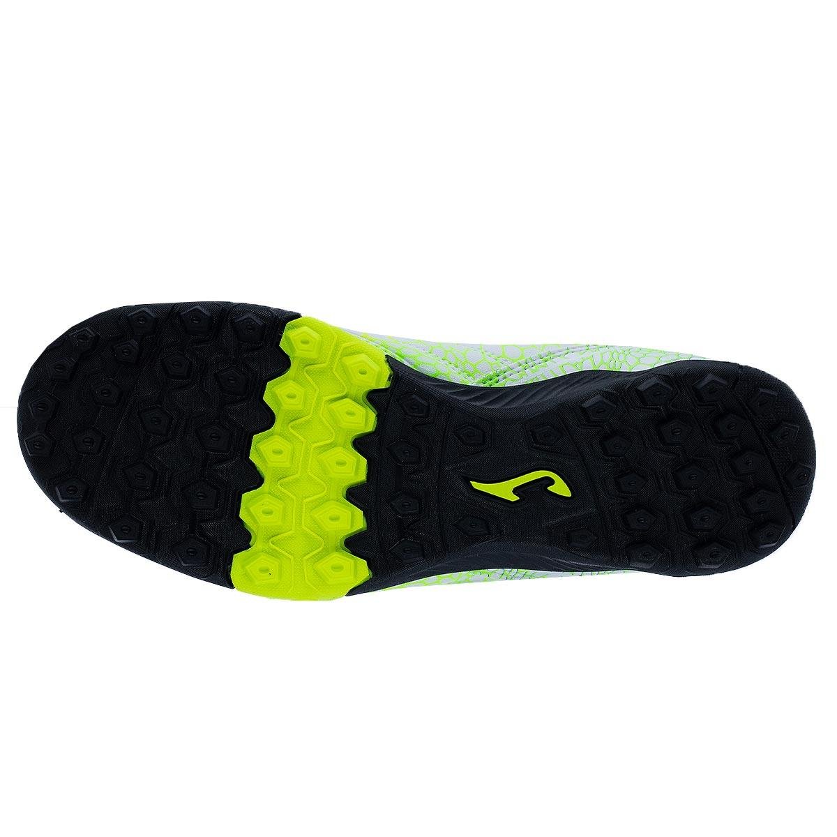 Chuteira Society Masculina Joma Turf Máxima Branco Branco 4