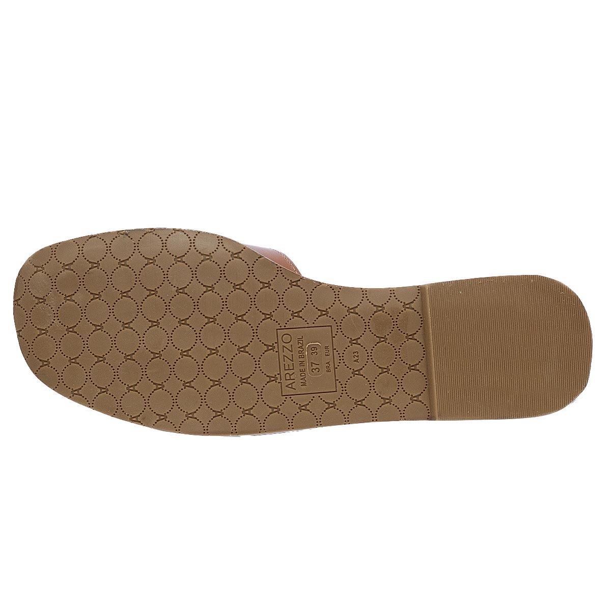 Rasteira Feminina Arezzo A13157 Camel Caramelo 4