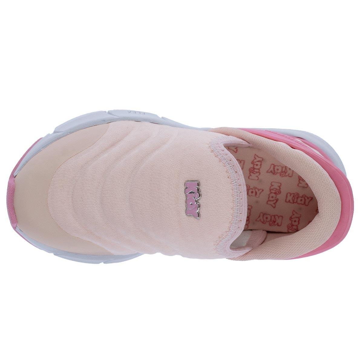 Tênis Slip On Infantil Menina Kidy 041-1189 Rosa Rosa 3