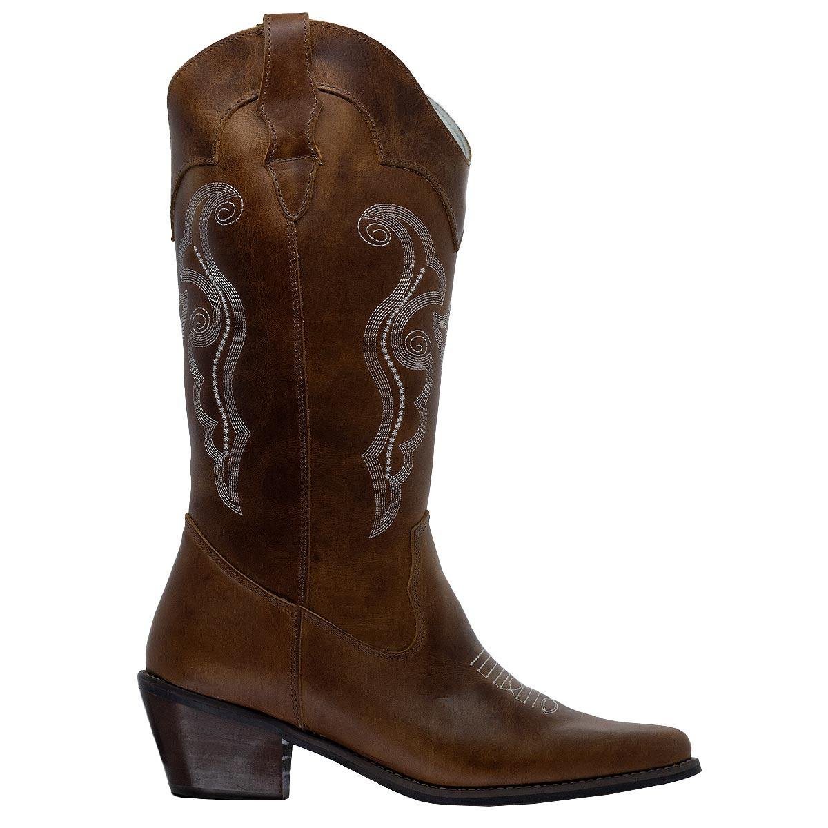 Bota Texana Feminina Big Bull Boots 853 Marrom
