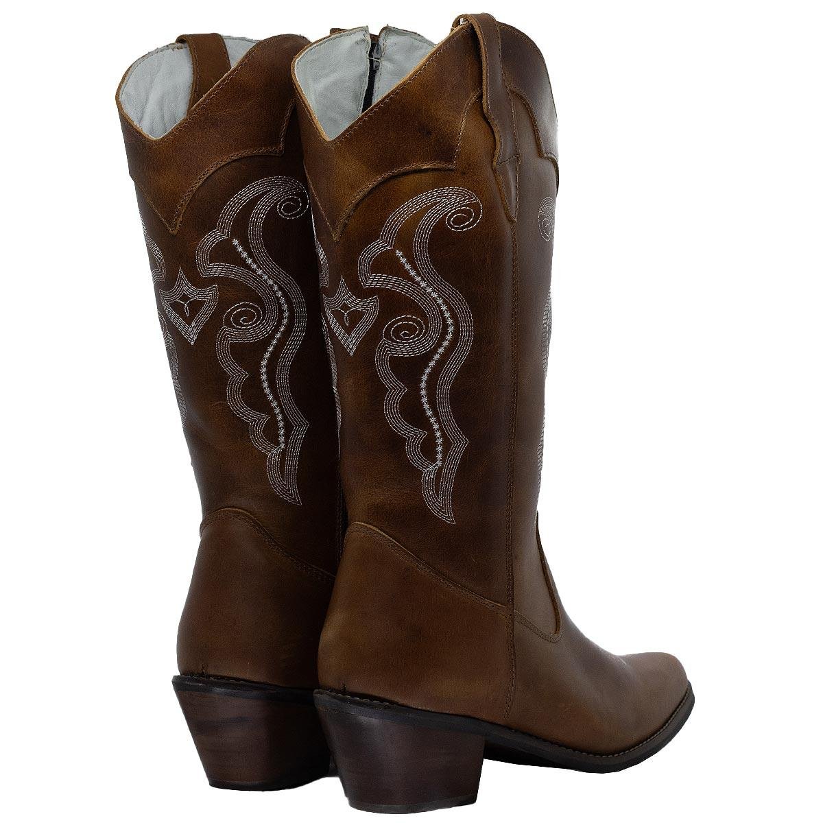 Bota Texana Feminina Big Bull Boots 853 Marrom Marrom 3