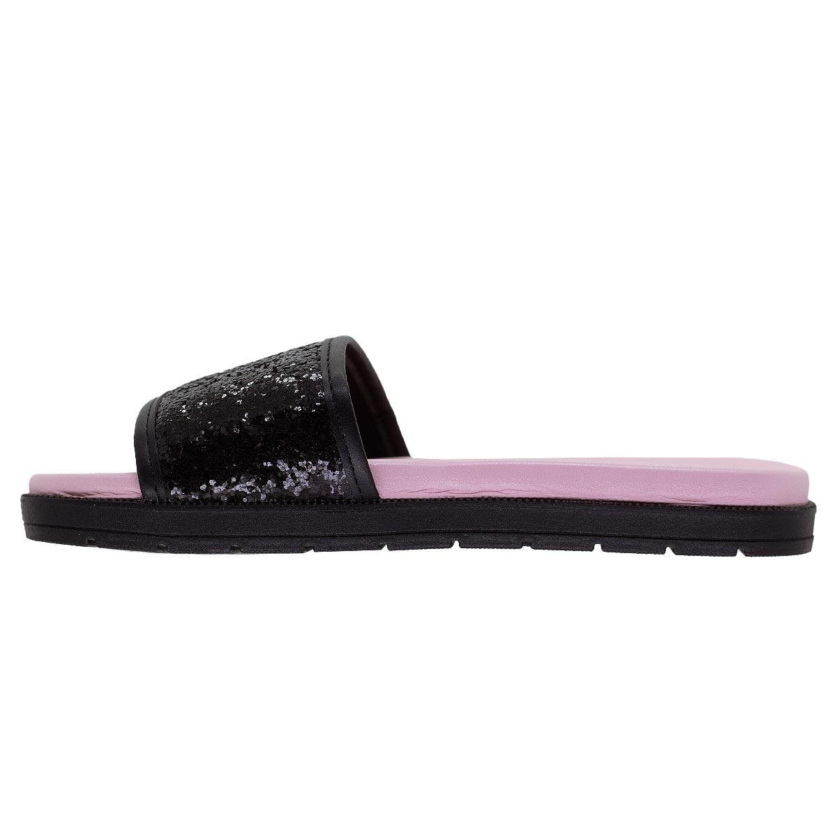 Chinelo Slide Menina Infantil Molekinha 2352.100 Preto Preto 2