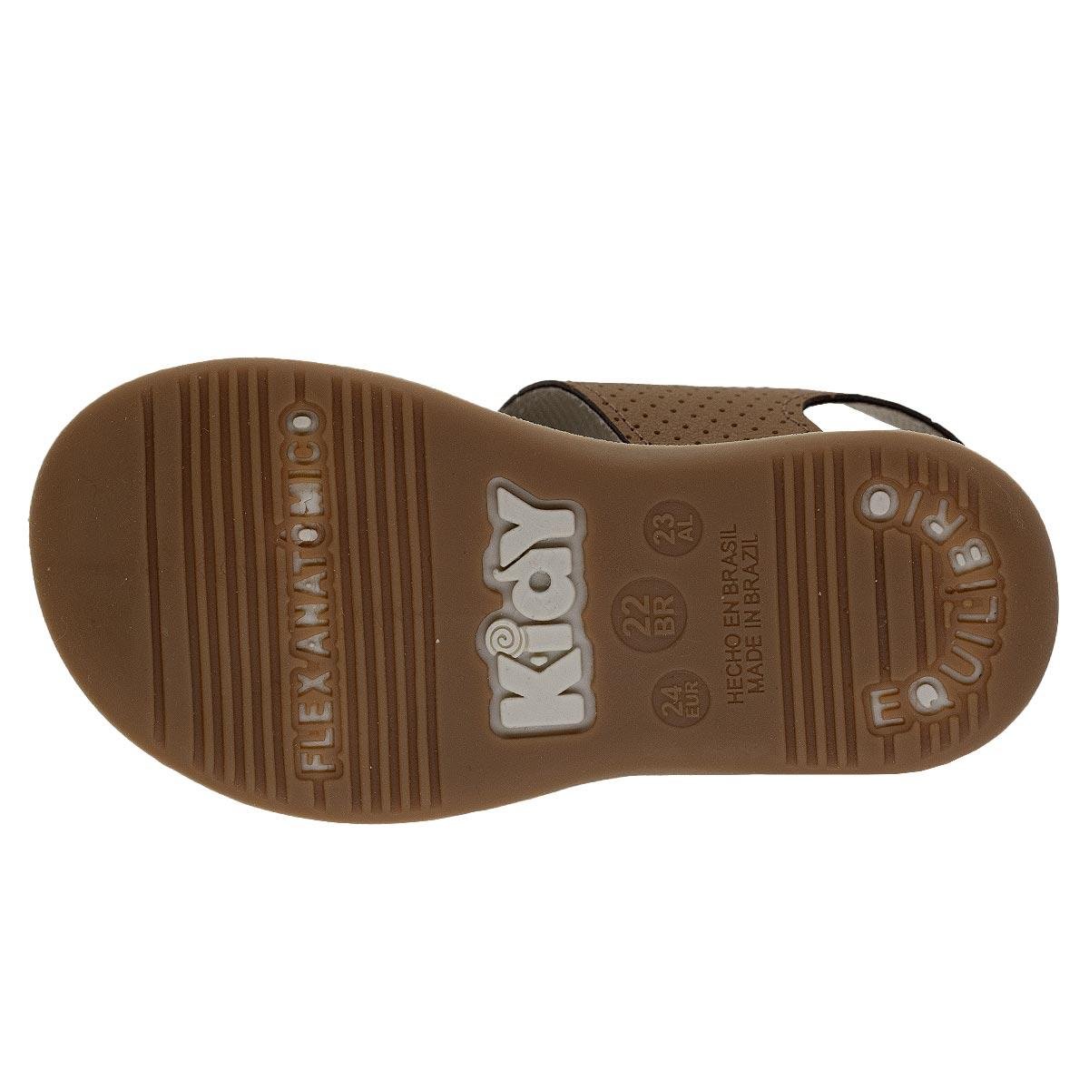 Sandália Infantil Menino Kidy 001-1039 Caramelo Marrom 4