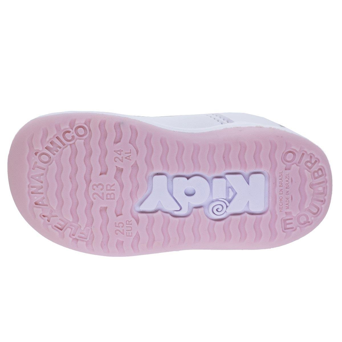 Tênis Infantil Menina Kidy 008-1650 Branco Branco 4