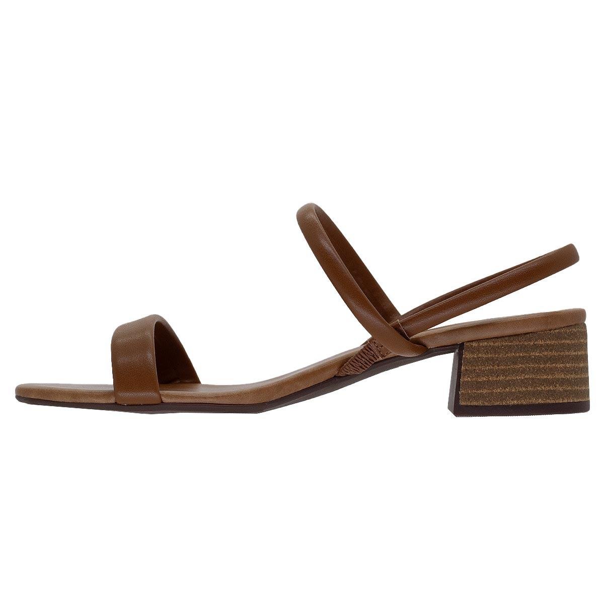 Sandália Salto Baixo Feminina Anacapri C30489 Marrom Marrom 2