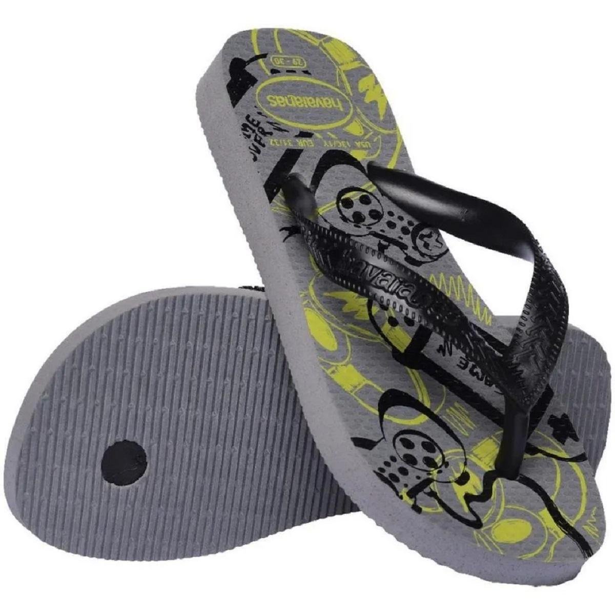 Chinelo Infantil Menino Havainas Kids Athletic Cinza Cinza 4