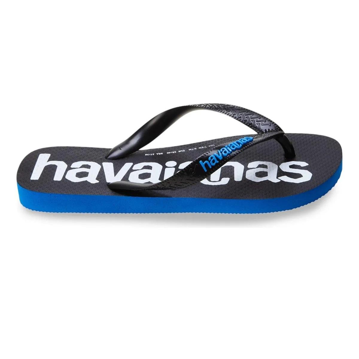 Chinelo Masculino Havainas Logomania Preto Preto 2