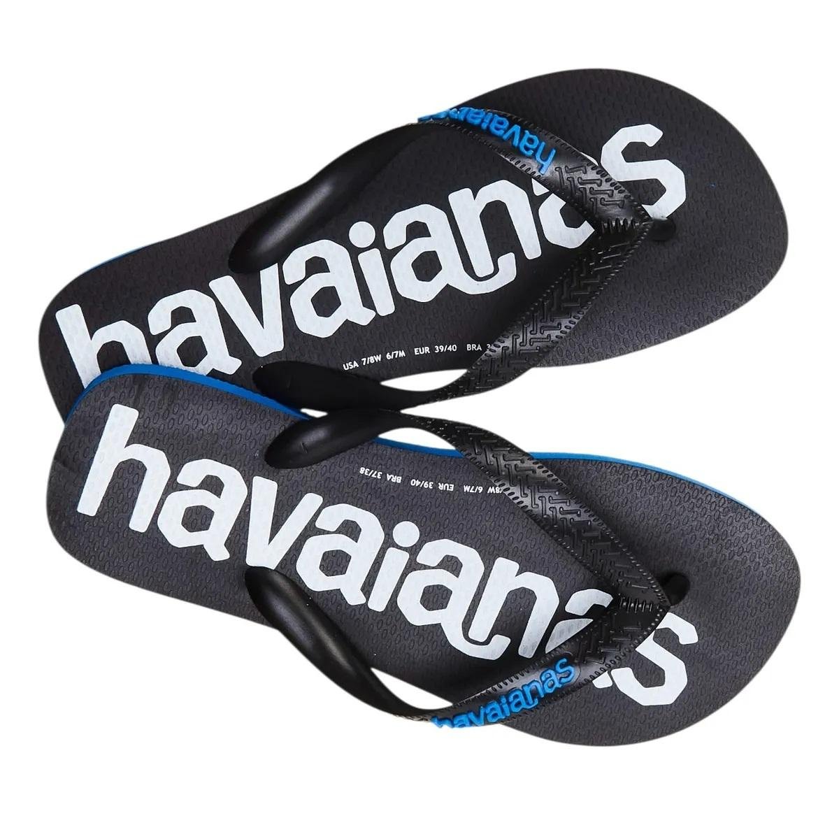 Chinelo Masculino Havainas Logomania Preto Preto 3