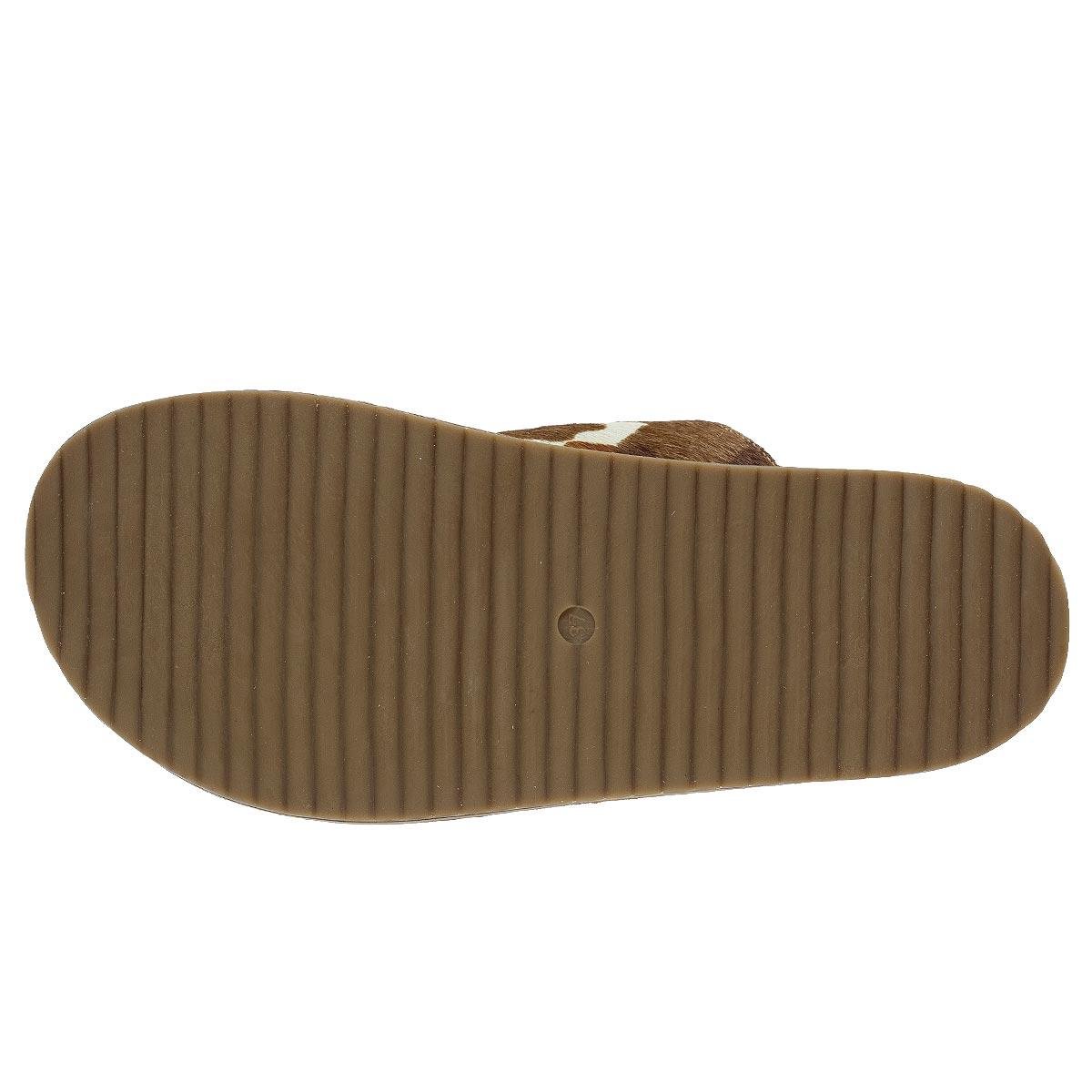 Tamanco Papete Rasteira Feminina Ana Laura 24750 Caramelo Animal Print 4