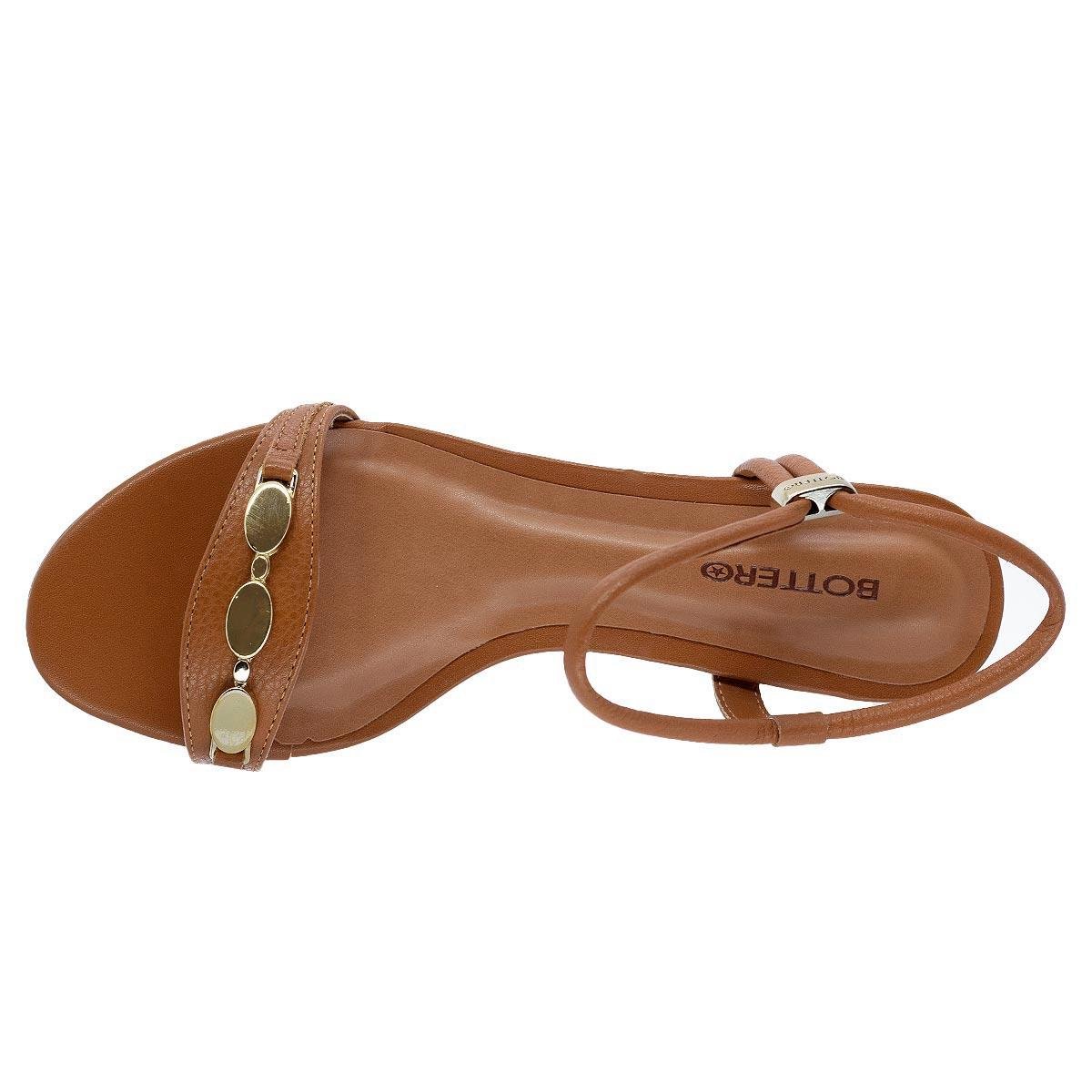 Sandália Salto Médio Feminino Bottero 373002 Camel Camel 3