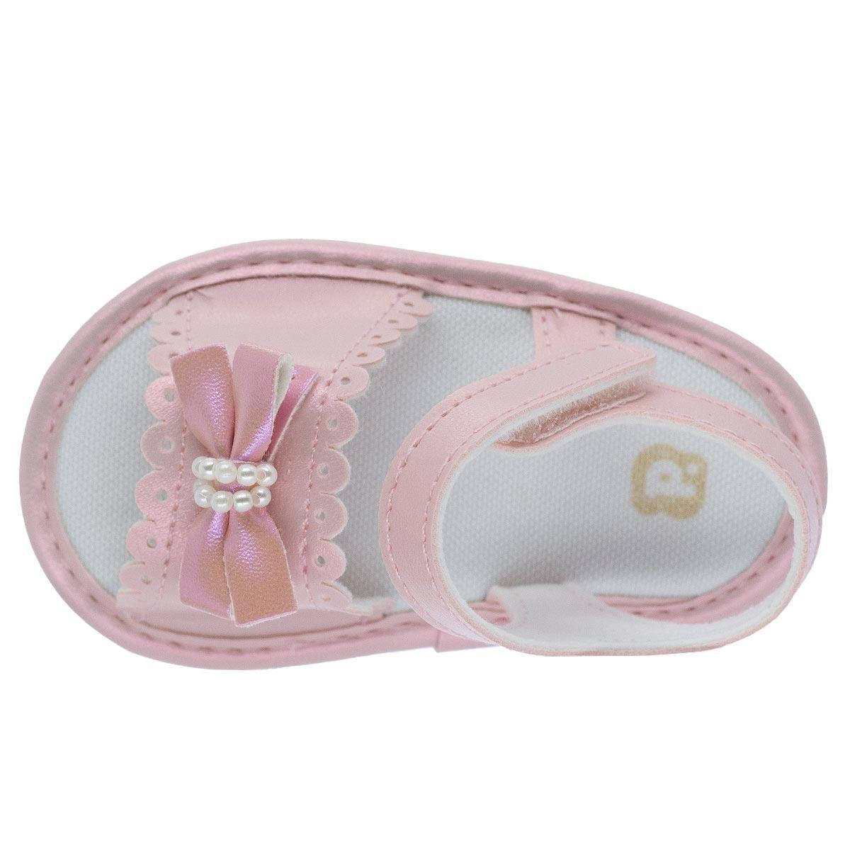 Sandália Bebê Menina Pimpolho 0110439C Rosa Rosa 3