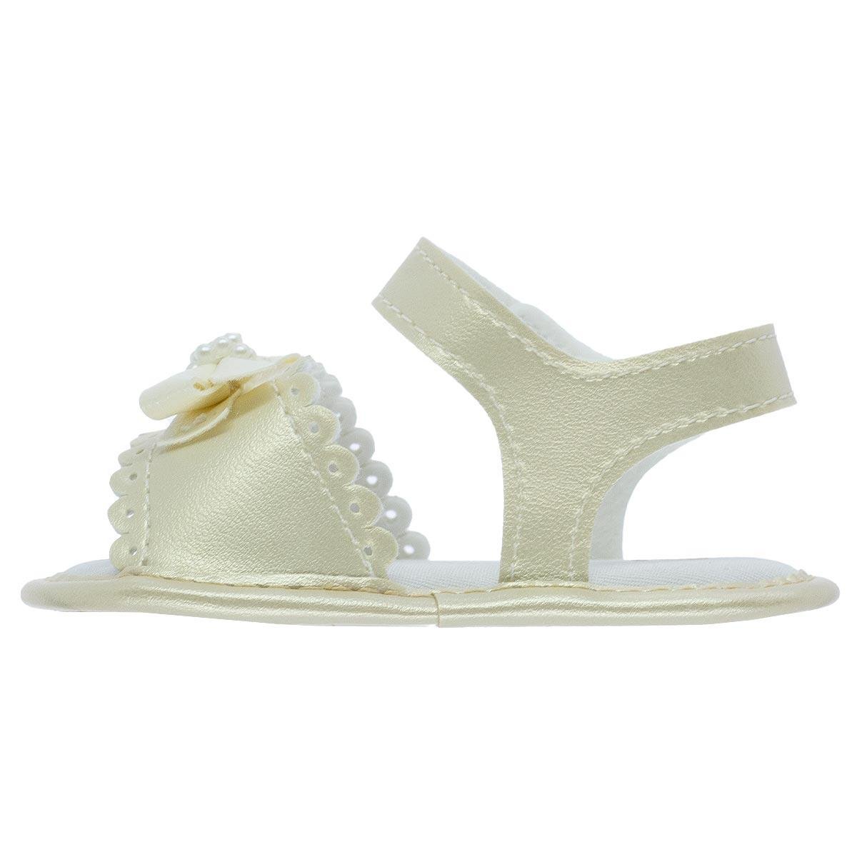 Sandália Bebê Menina Pimpolho 0110438C Perola Perola 2