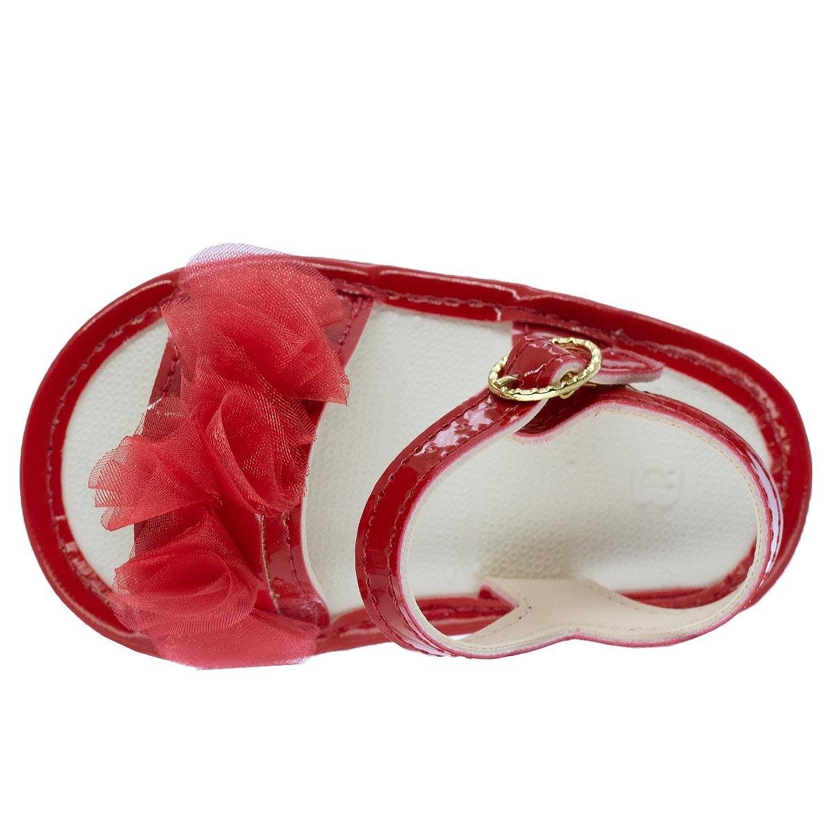 Sandália Bebê Menina Pimpolho 0110436C Vermelha Vermelho 3