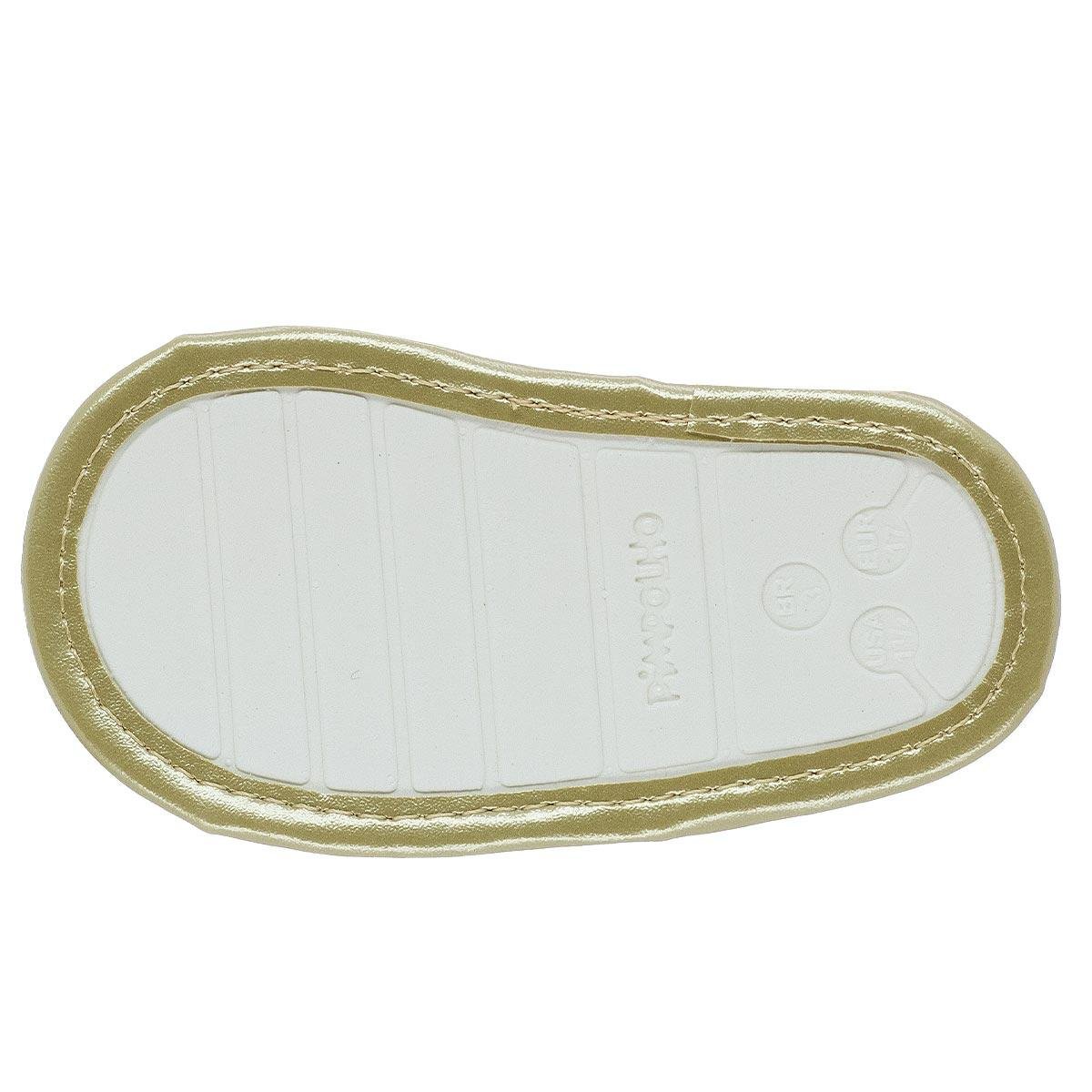 Sandália Bebê Menina Pimpolho 0110430C Dourado Dourado 4