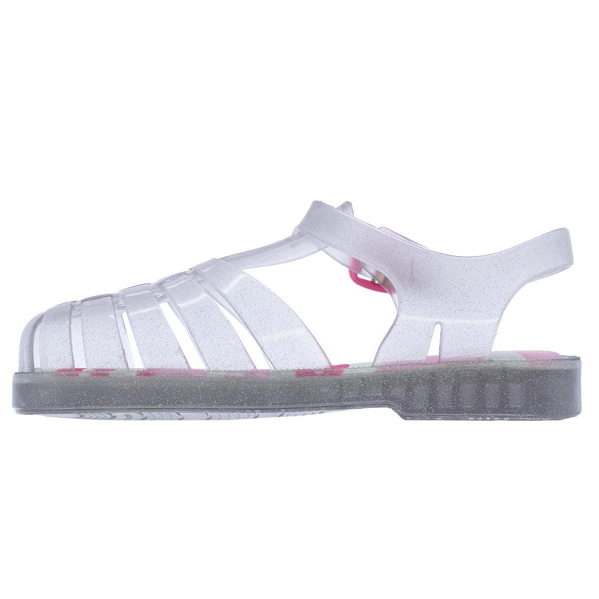 Sandália Infantil Menina Pimpolho Colorê 0140257C Transparente Transparente/Glitter 2