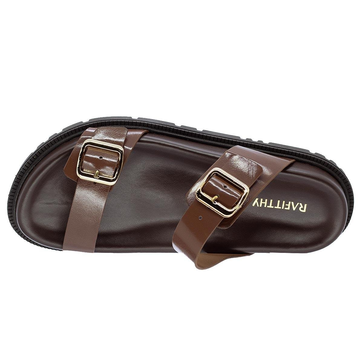 Tamanco Papete Feminina Rafitthy 20.19007A2 Marrom Marrom 3