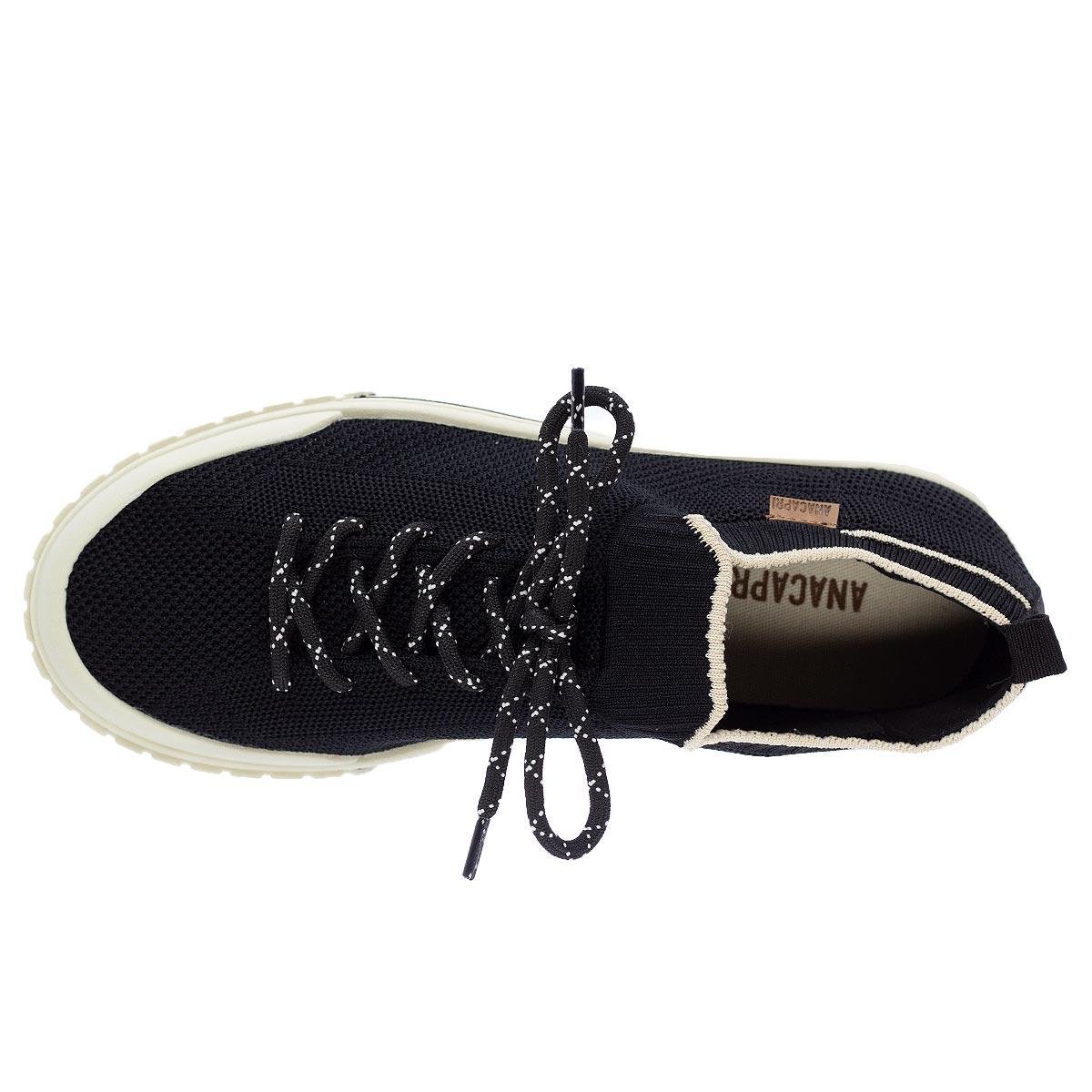 Tênis Casual Feminino Anacapri C30405 Preto Preto 3