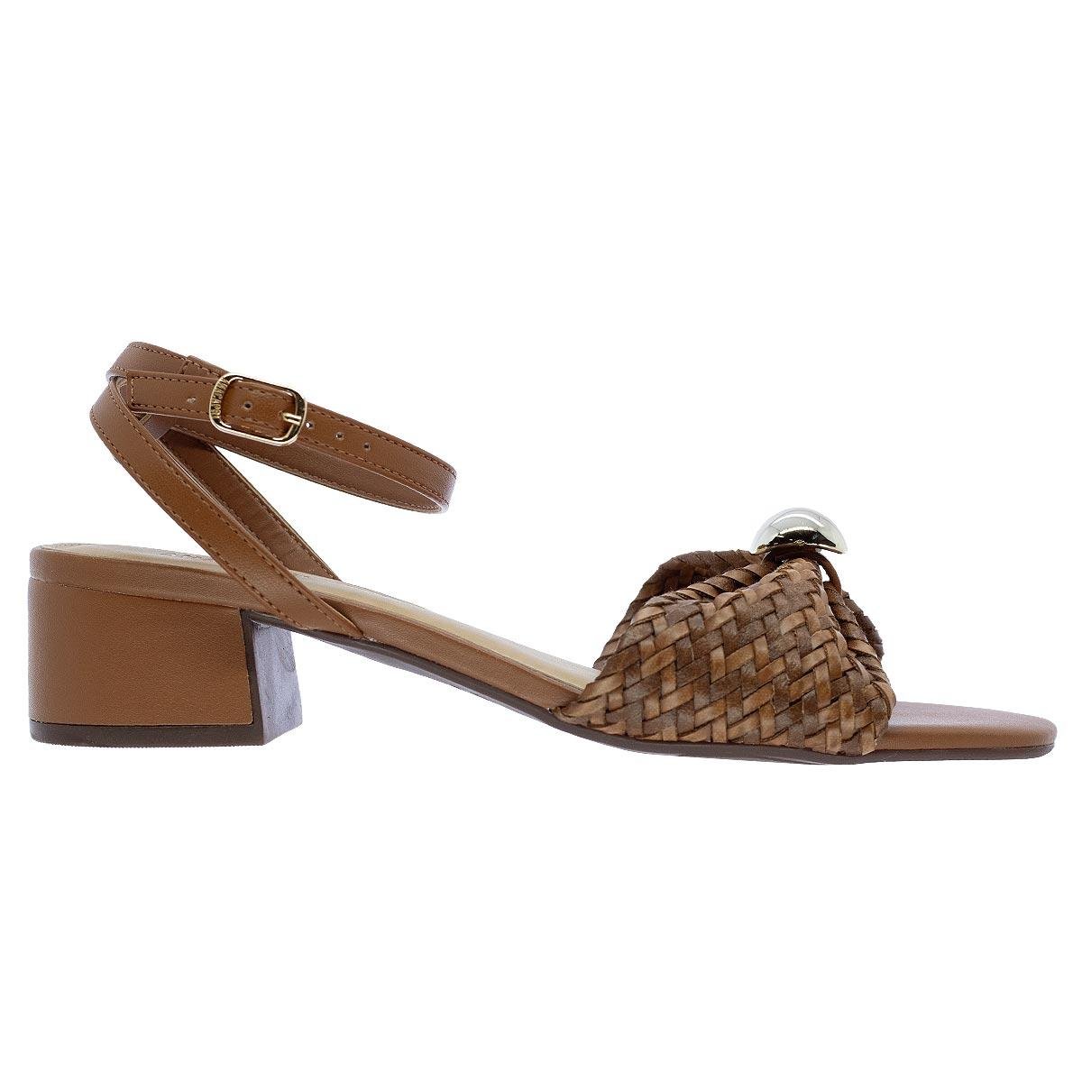 Sandália Salto Baixo Feminino Anacapri C30489 Marrom