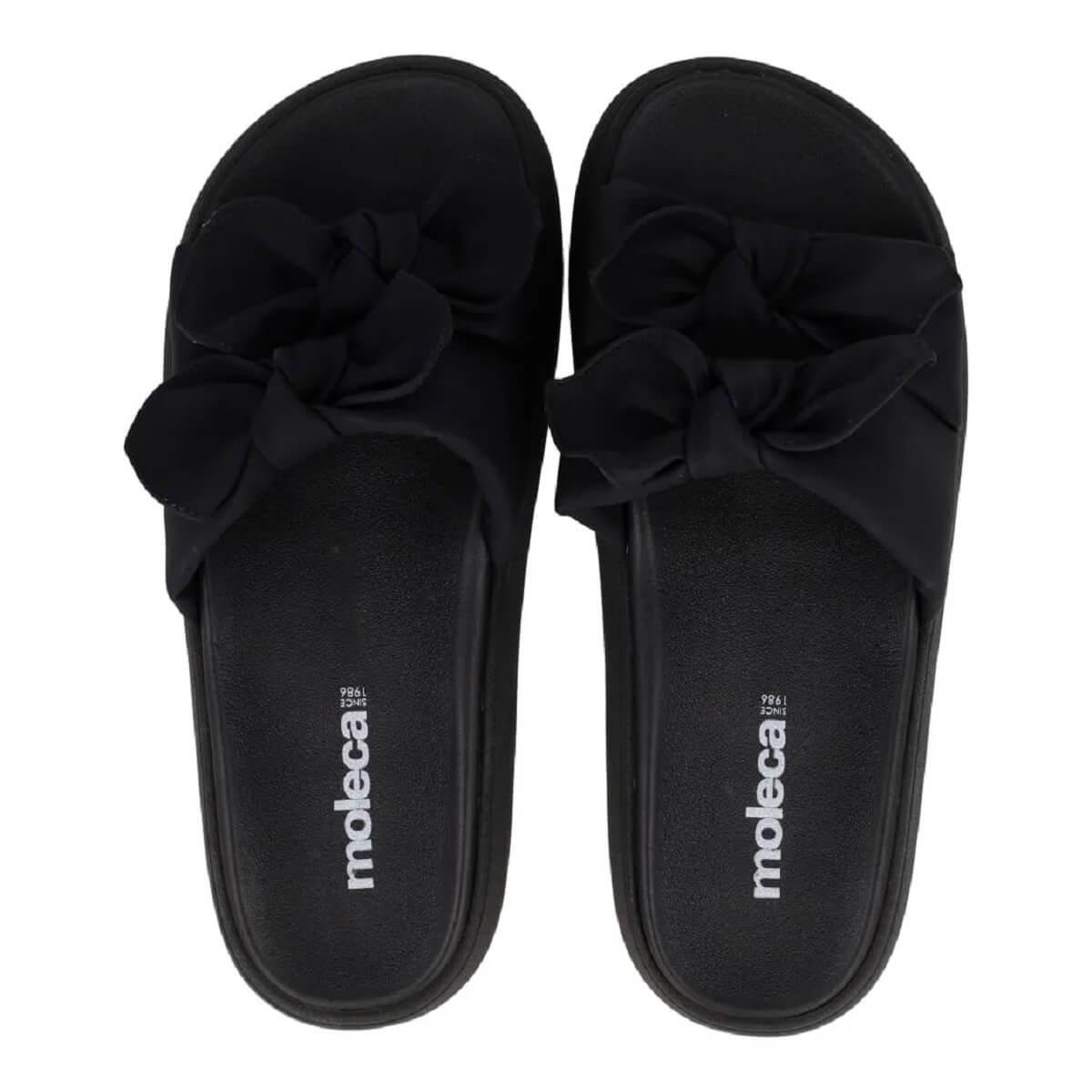 Chinelo Feminino Slide Moleca 5469.149 Preto Preto 3