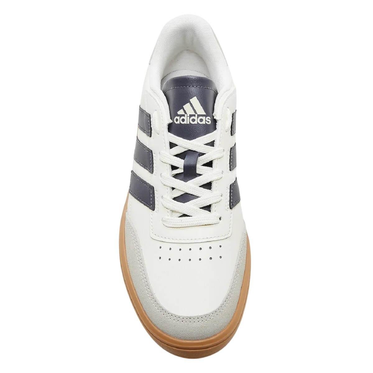 Tênis Adidas Casual Masculino Courtblock Branco Branco 3