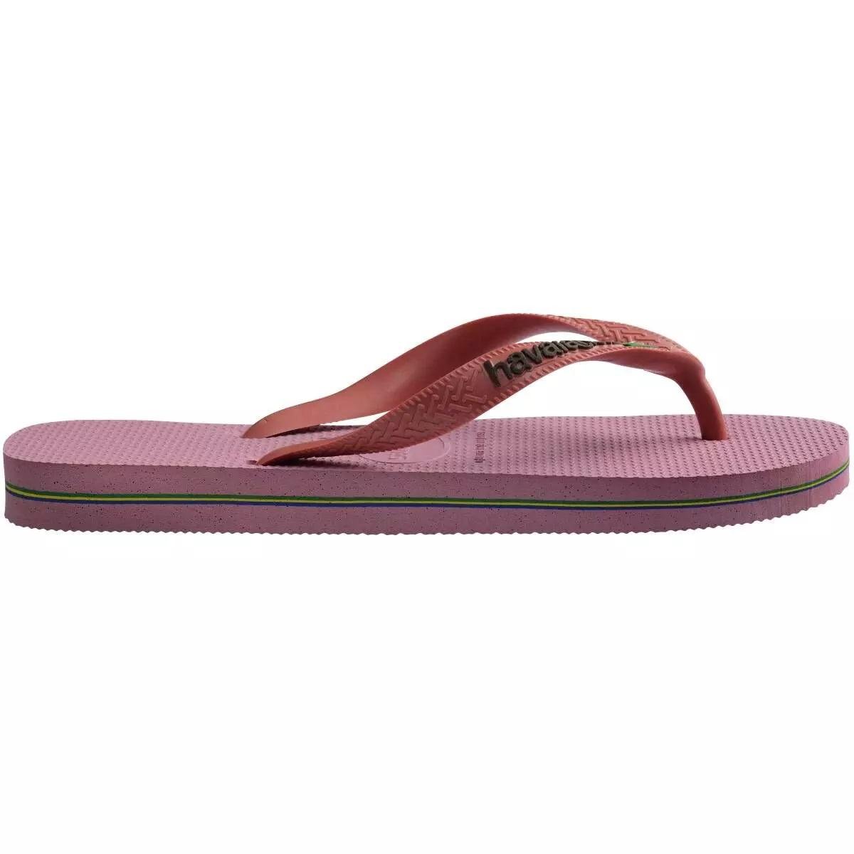 Chinelo Feminino Havaianas Brasil Logo 4110850 Rosa Rosa 2