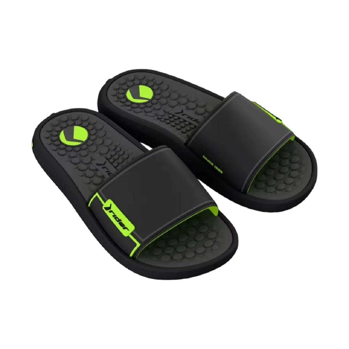 Chinelo Masculino Rider Pump II Slide Preto Preto 3