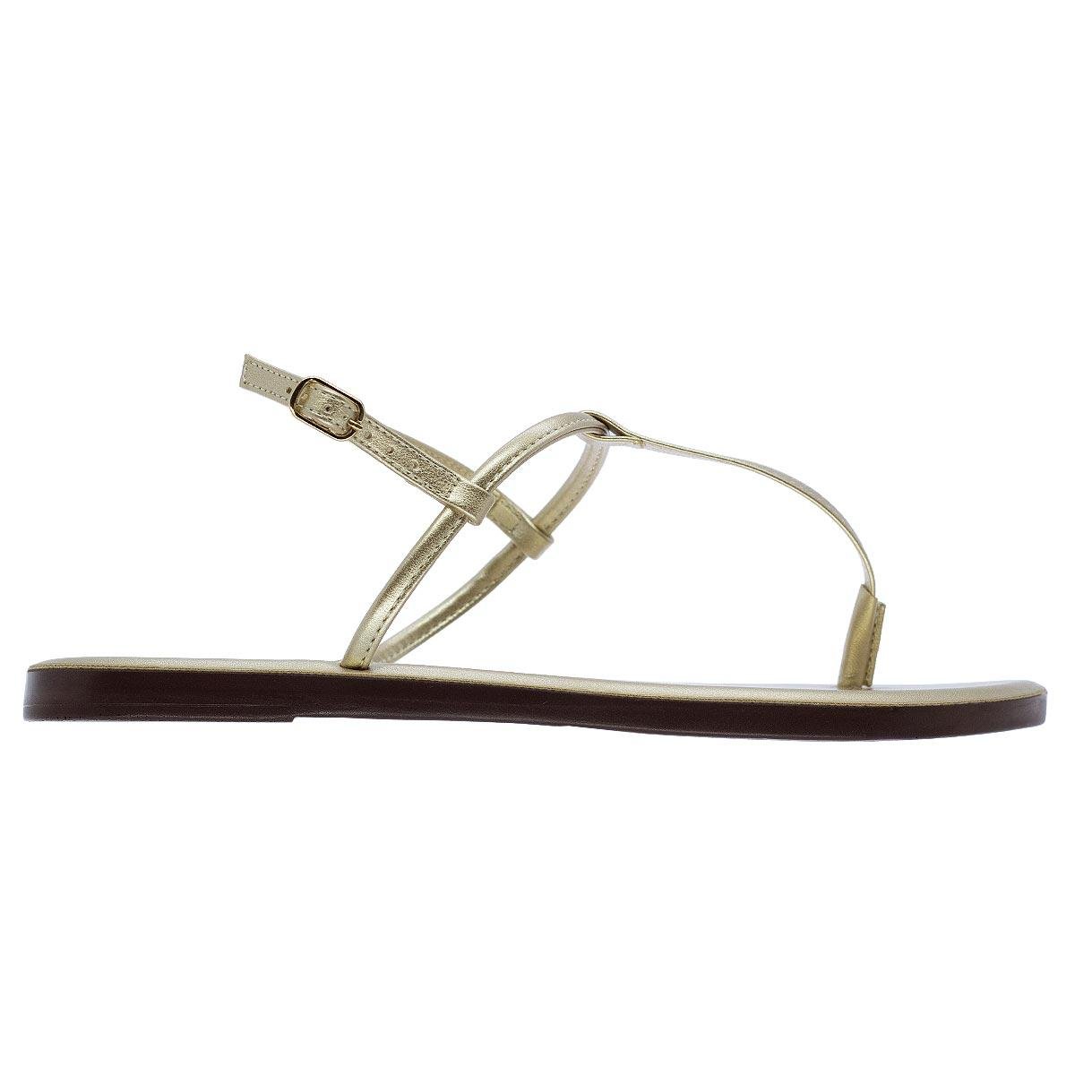 Sandália Rasteira Feminina Anacapri C30346 Dourada