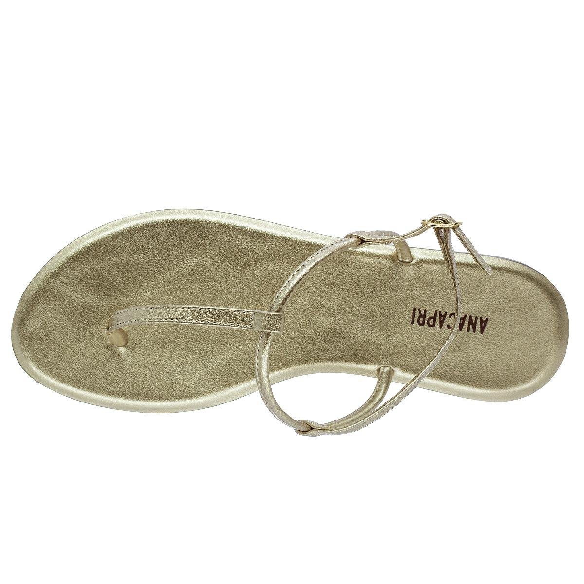 Sandália Rasteira Feminina Anacapri C30346 Dourada Dourado 3