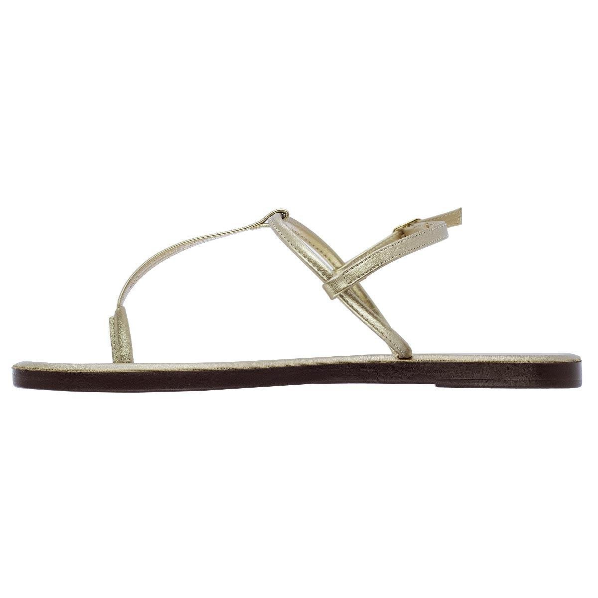 Sandália Rasteira Feminina Anacapri C30346 Dourada Dourado 2