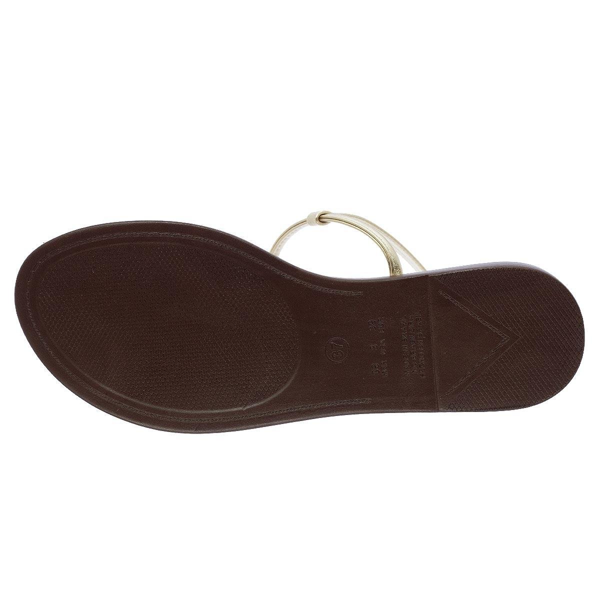 Sandália Rasteira Feminina Anacapri C30346 Dourada Dourado 4