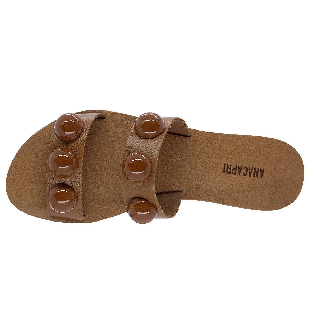 Sandália Rasteira Feminina Anacapri C30014.0145 Marrom Marrom 3