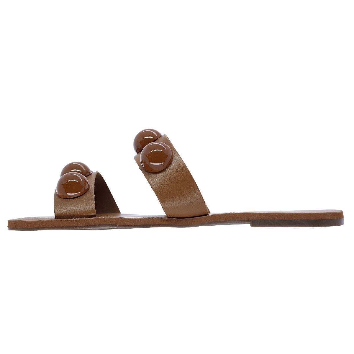 Sandália Rasteira Feminina Anacapri C30014.0145 Marrom Marrom 2