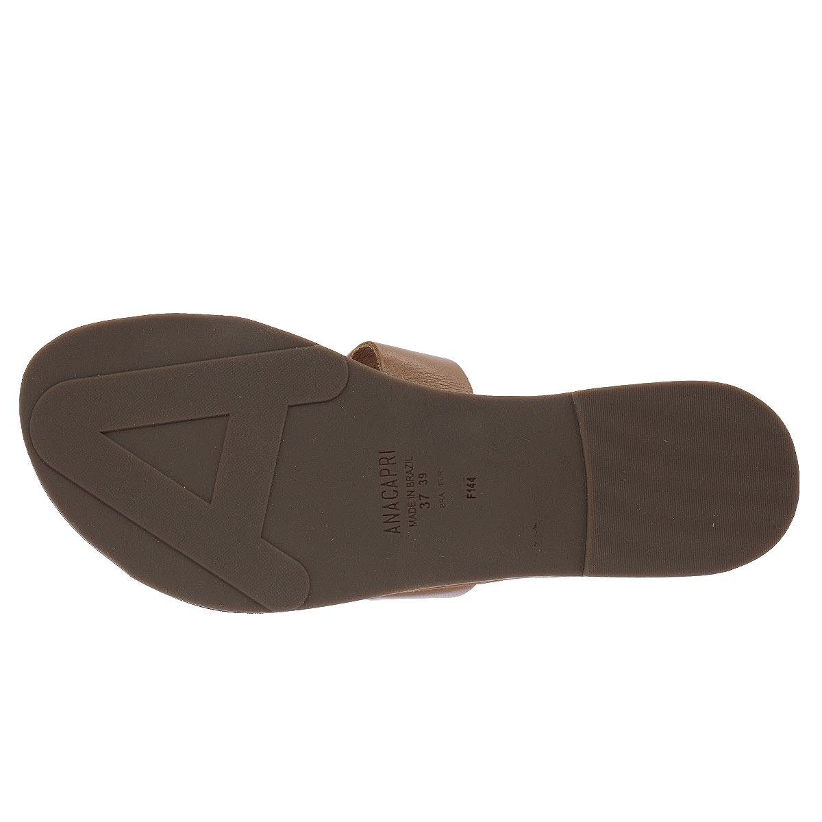 Sandália Rasteira Feminina Anacapri C30014.0145 Marrom Marrom 4