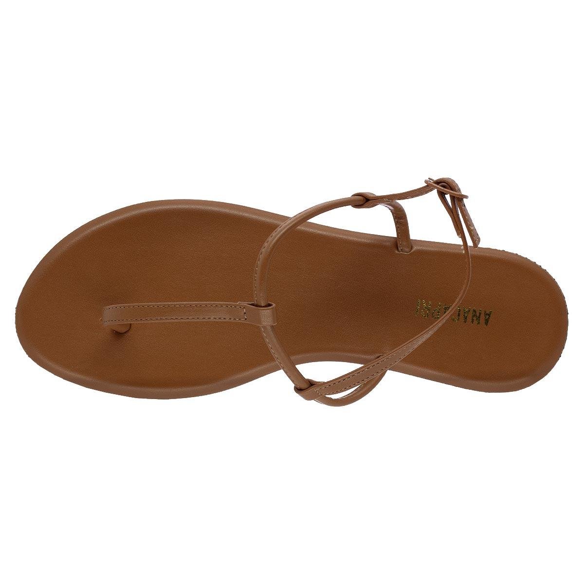 Sandália Rasteira Feminina Anacapri C30346 Caramelo Caramelo 3
