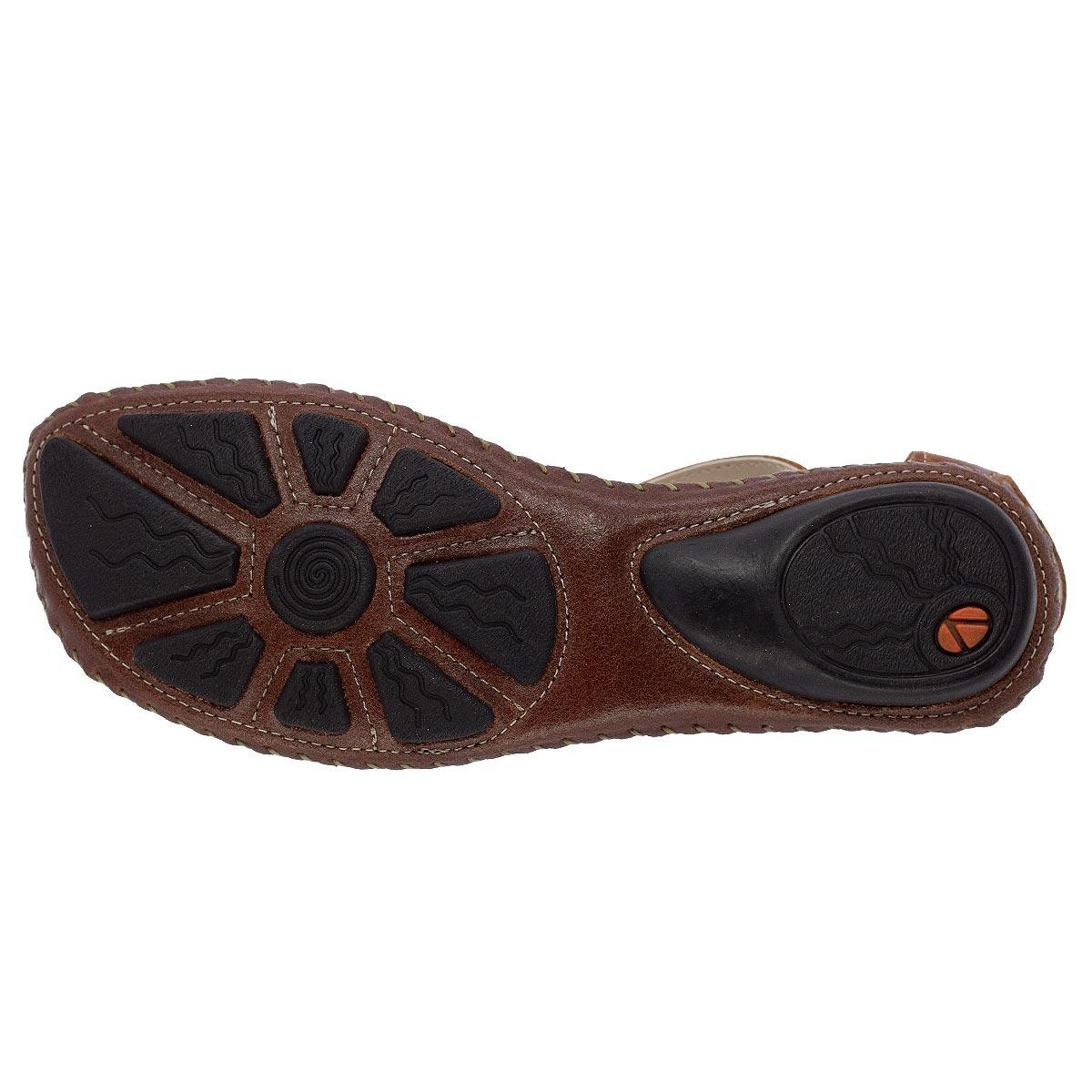 Sandália Rasteira Feminina Andacco 1219 Couro Marrom Marrom 4