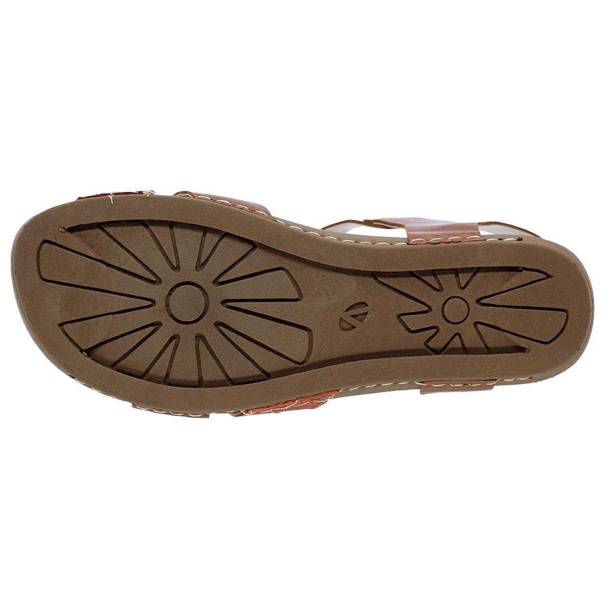 Sandália Rasteira Feminino Andacco 14289 Couro Marrom Marrom 4