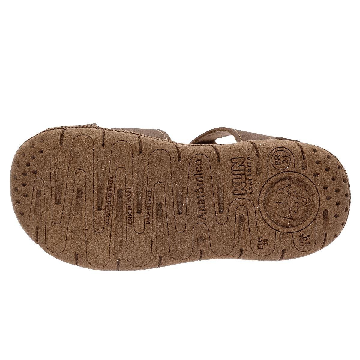 Sandália Infantil Menino Klin 171256 Marrom Marrom 4