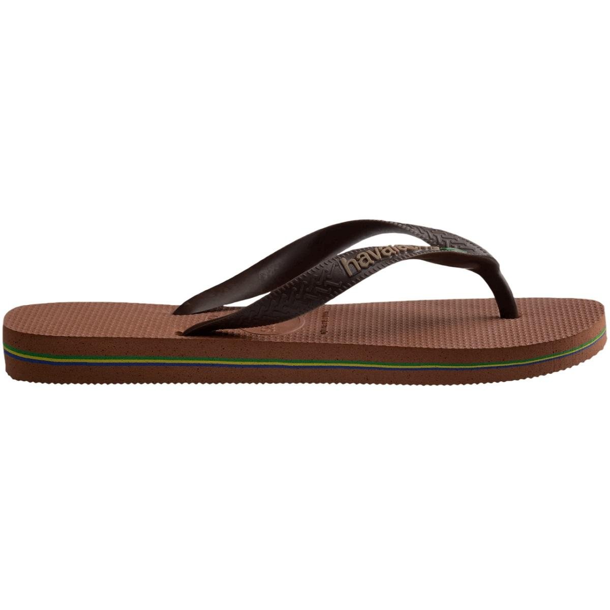 Chinelo Masculino Havaianas Top Brasil Logo 4110850 Marrom Marrom 2