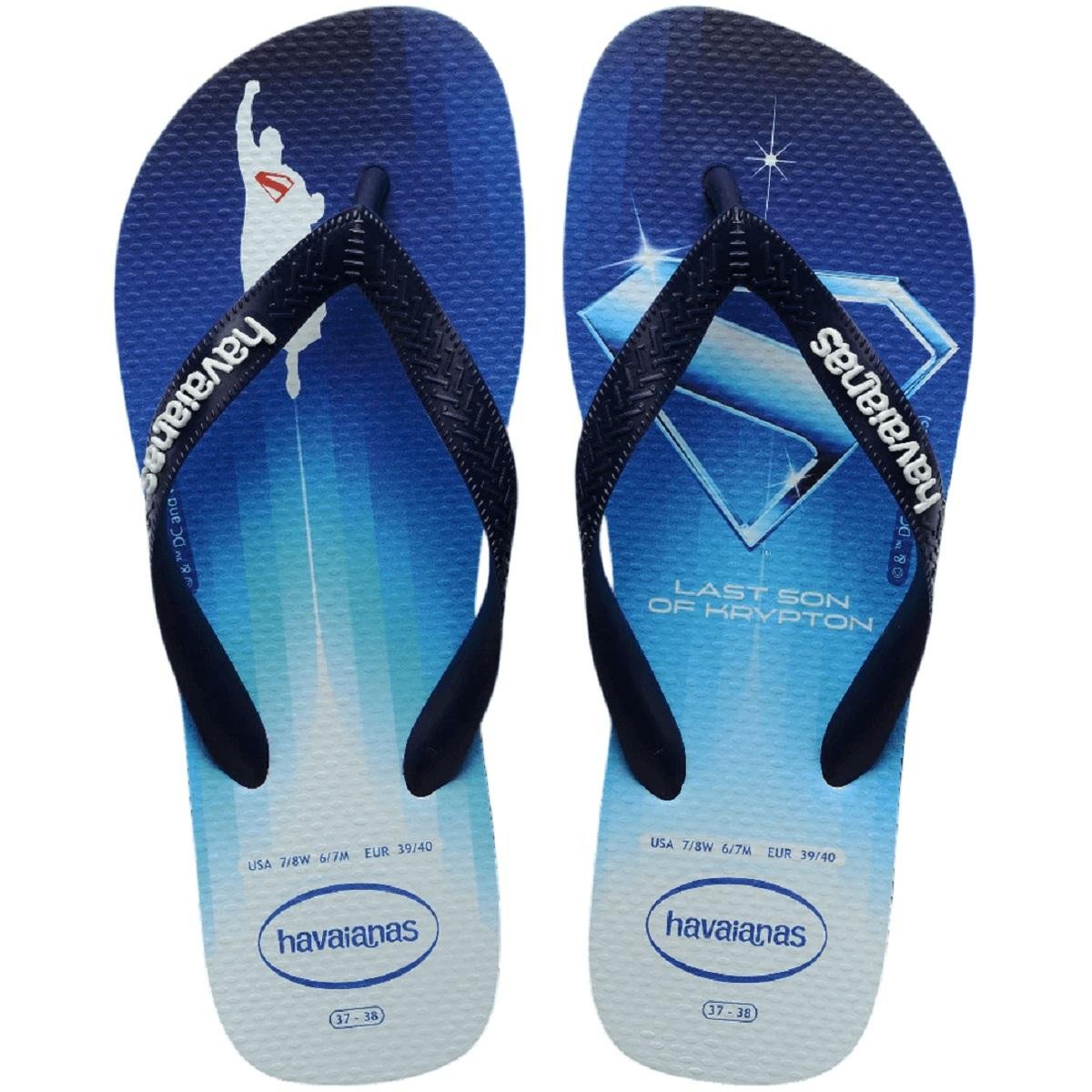 Chinelo Infantil Menino Havainas Top herois 4141765 Azul