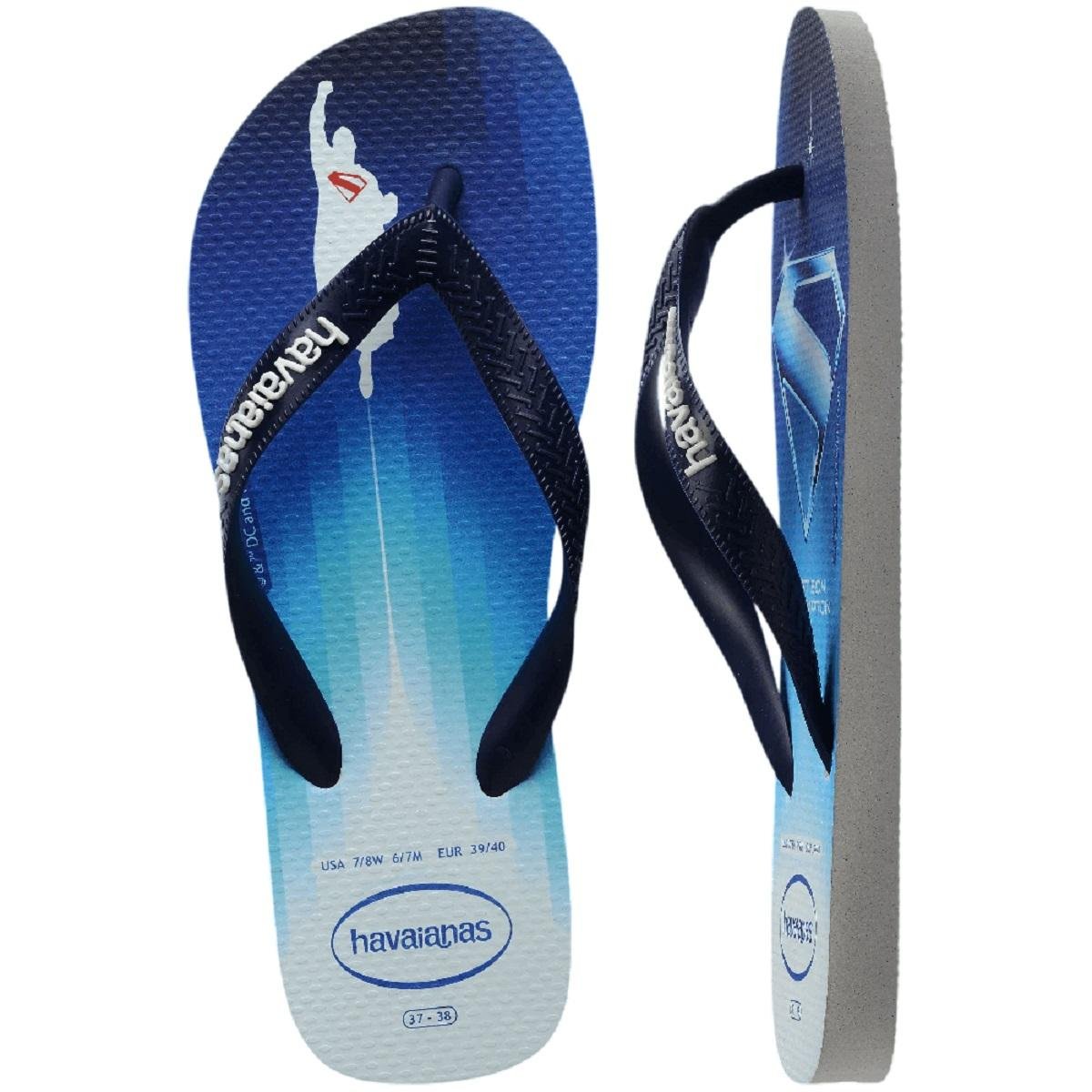 Chinelo Infantil Menino Havainas Top herois 4141765 Azul Azul 4