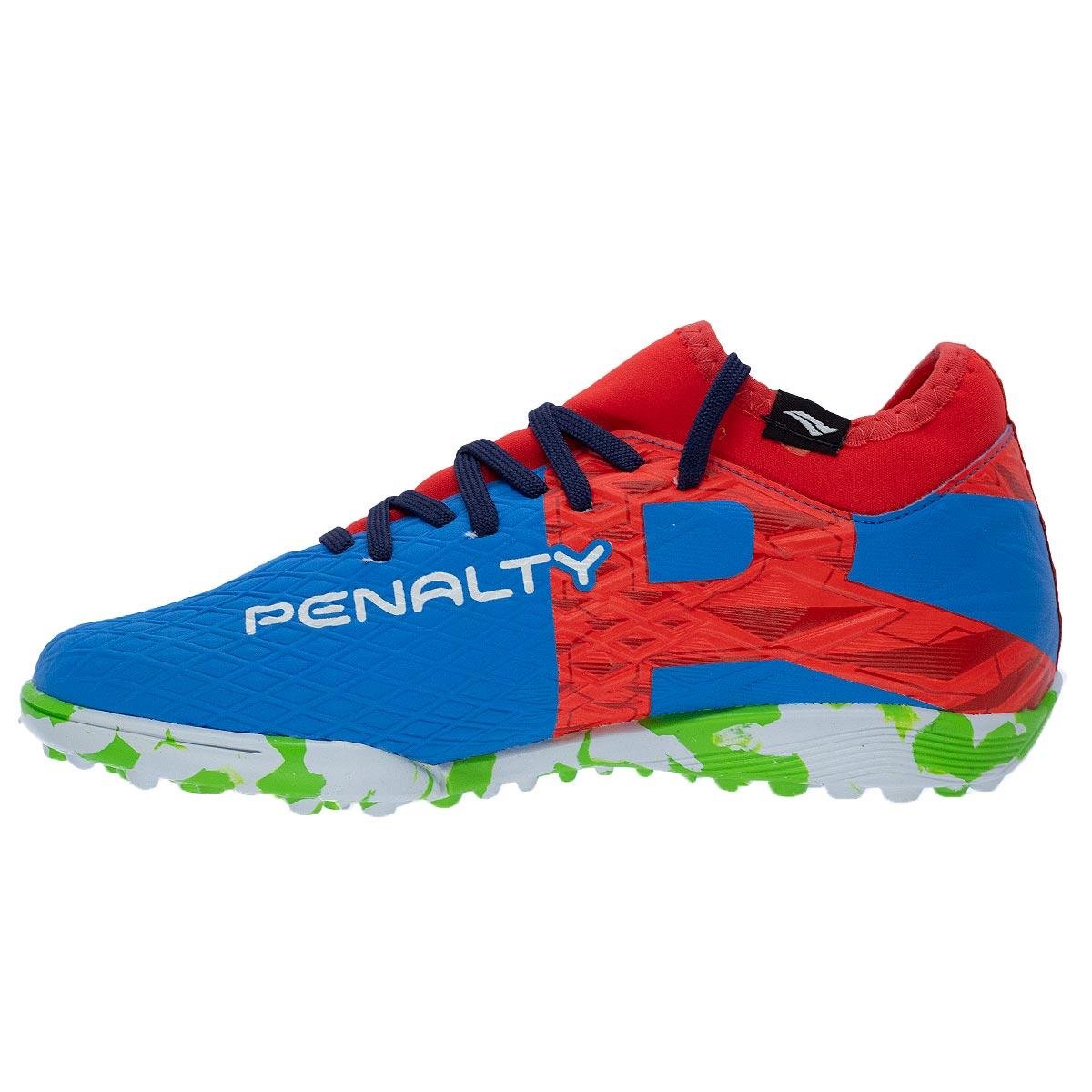 Chuteira Society Infantil Menino Penalty RX Locker Kids Y-3 Azul Azul 2
