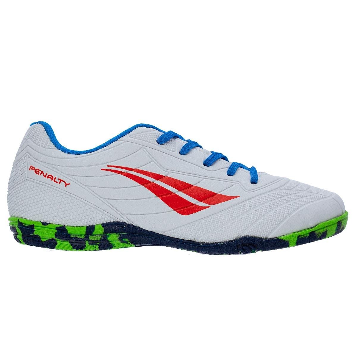 Chuteira Futsal Infantil Menino Penalty Matis Kids XXI Branco