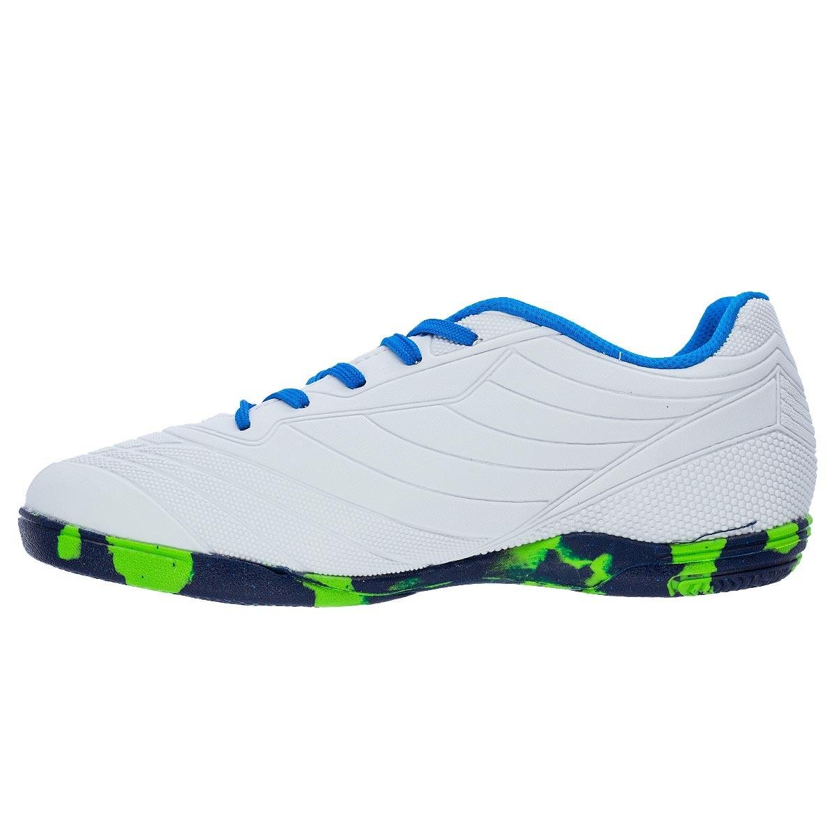 Chuteira Futsal Infantil Menino Penalty Matis Kids XXI Branco Branco 2