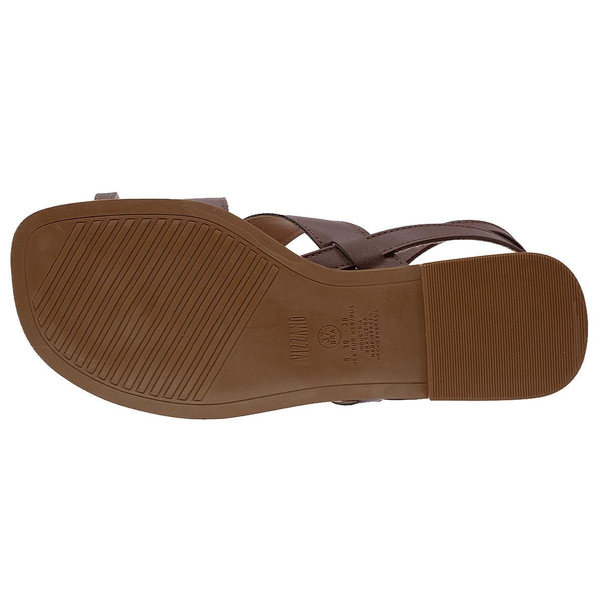 Sandália Salto Baixo Feminina Vizzano 6463.107 Marrom Marrom 4