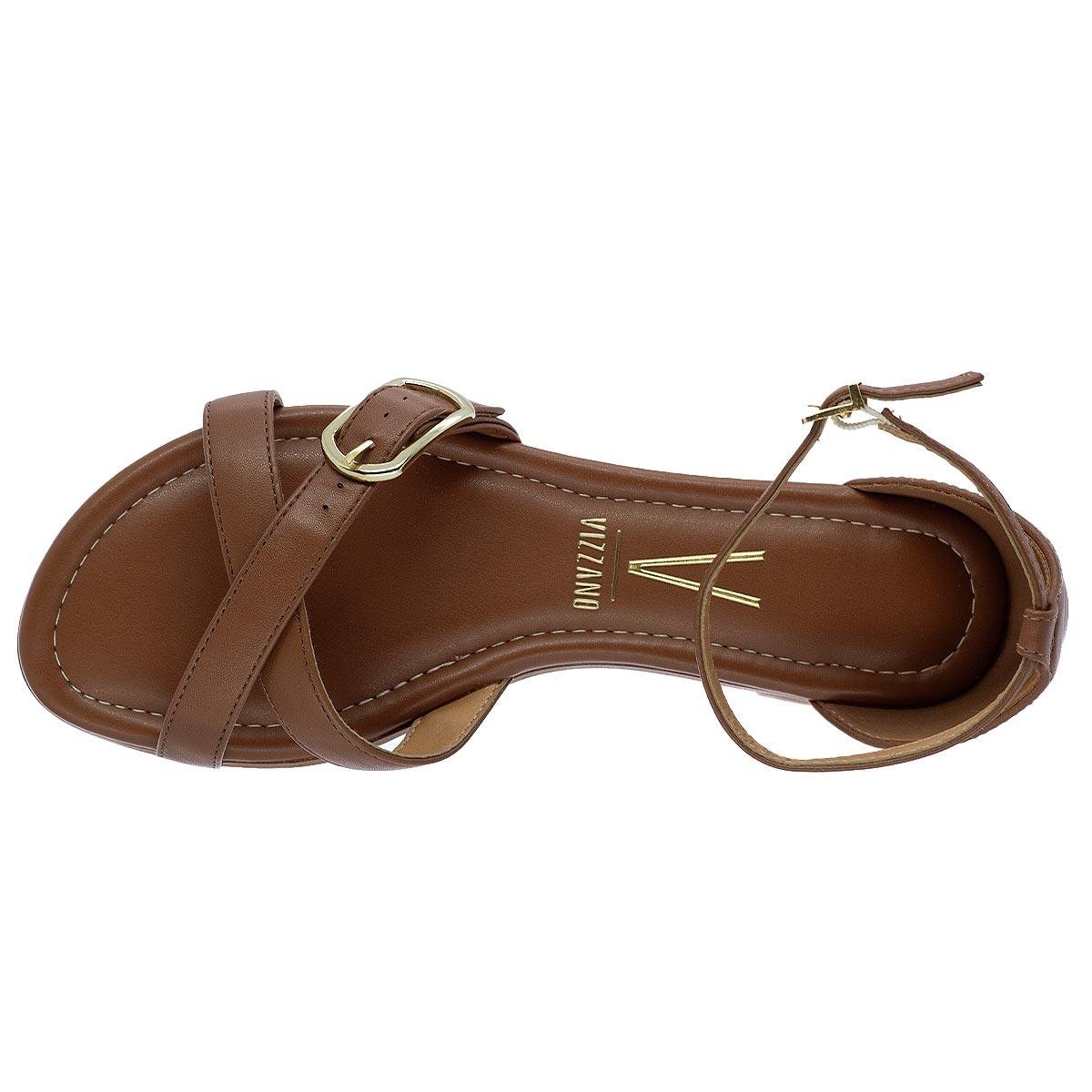 Sandália Rasteira Feminina Vizzano 6371.1006 Marrom Marrom 3