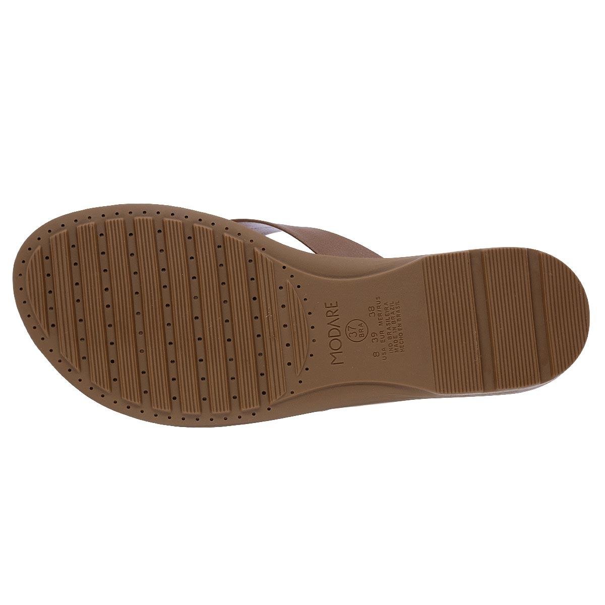 Rasteira Feminino Modare Ultraconforto 7053.138 Nude Marrom 4