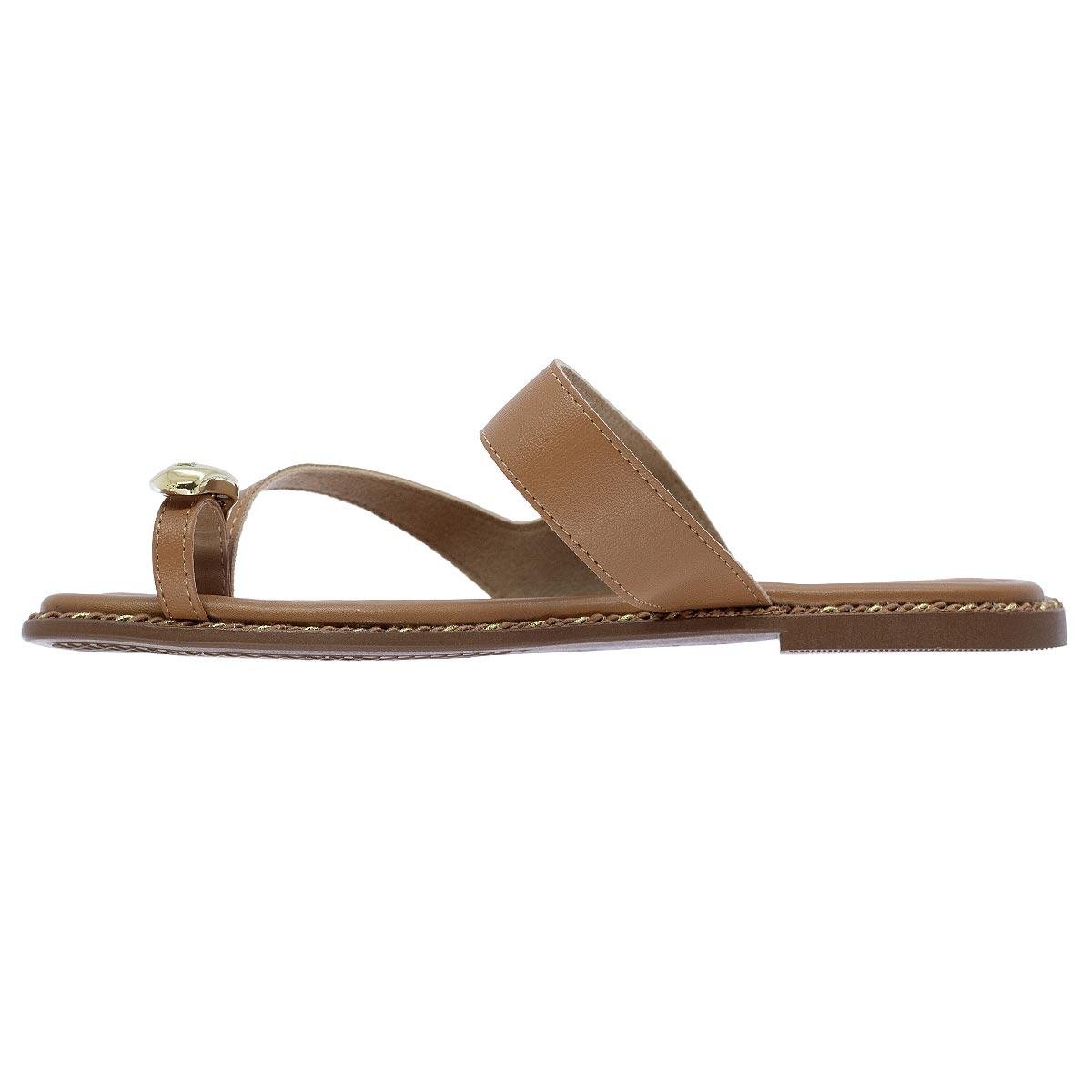 Rasteira Feminina Beira Rio 8506.209 Camel Bege 2