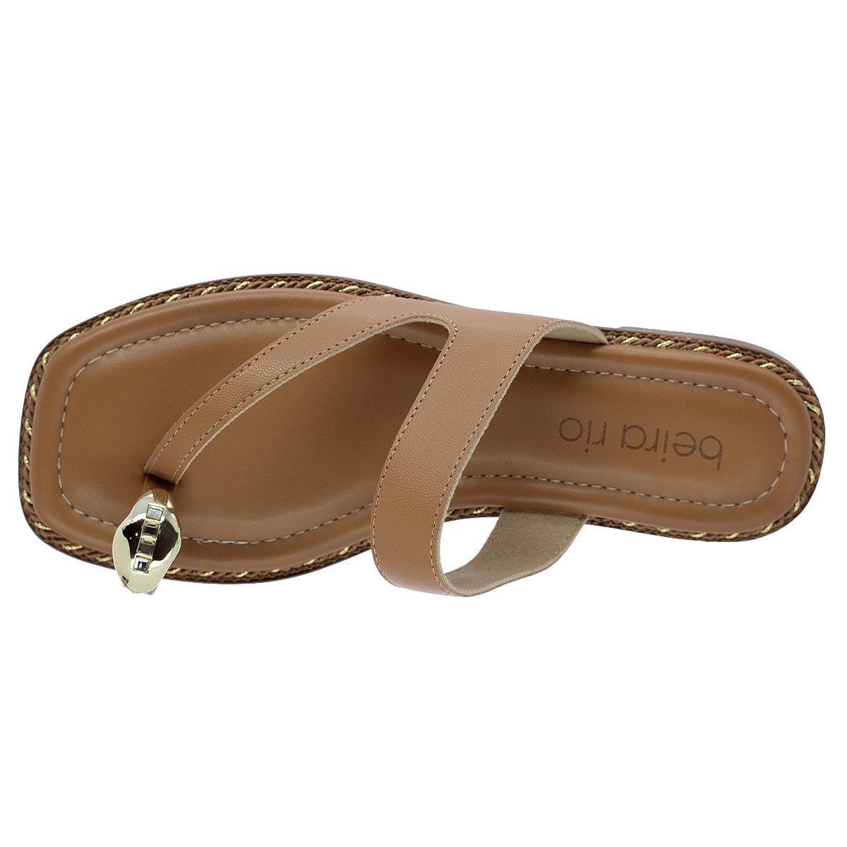 Rasteira Feminina Beira Rio 8506.209 Camel Bege 3